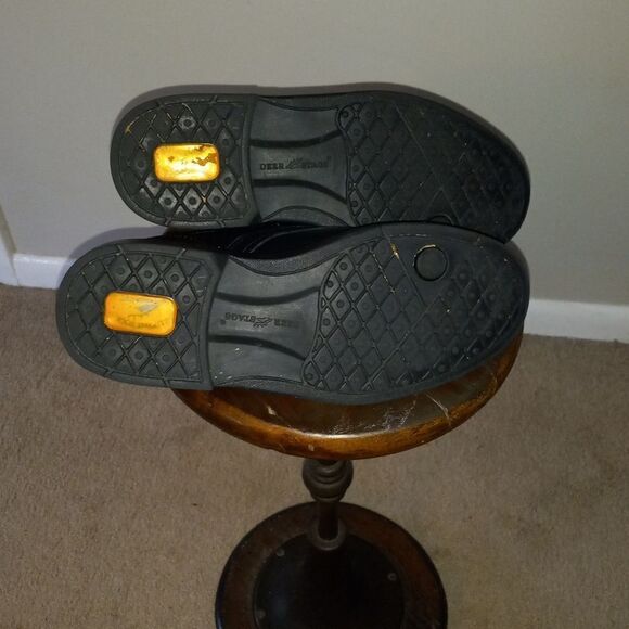 MEN'S BLACK LEATHER DEER STAGS LACE UP SHOES, SIZE 10.5 MEDIUM WIDTH - Picture 7 of 9